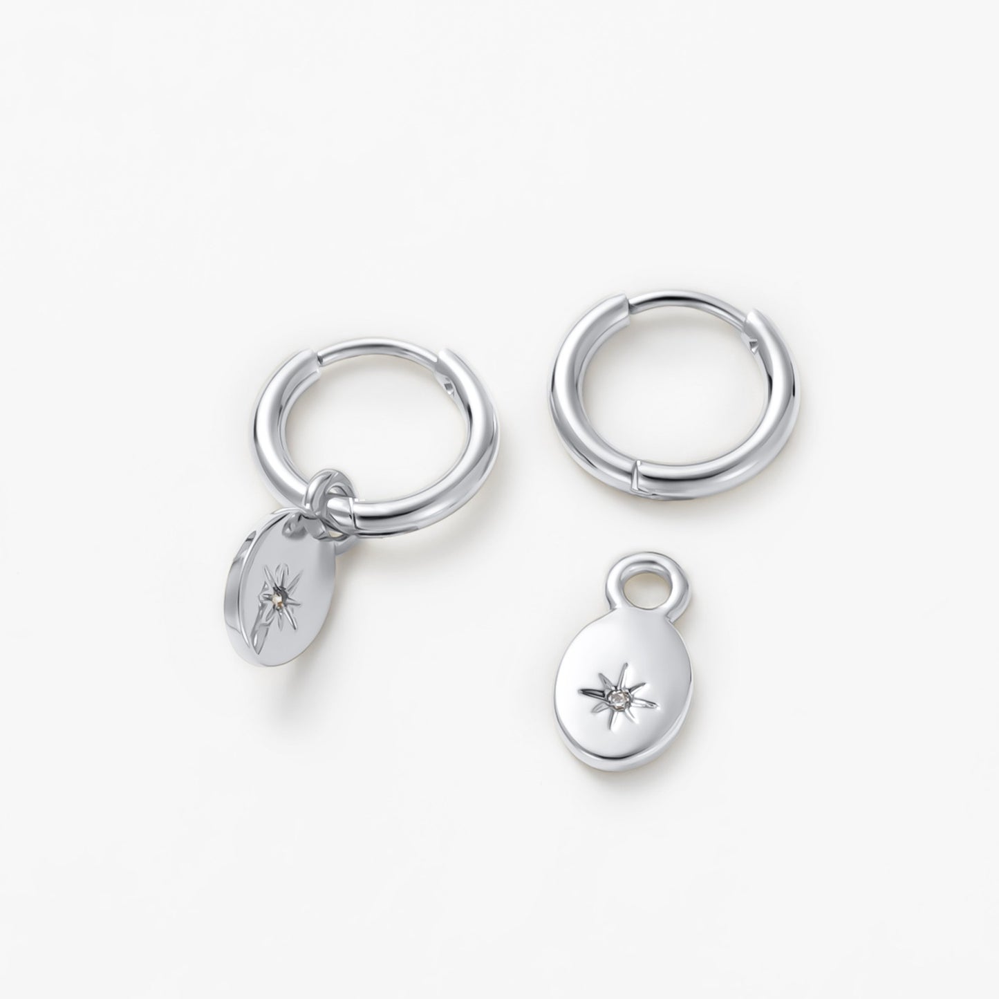 Zafino Nala Hoop Earrings Silver