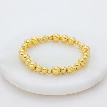 Gold beaded bracelet