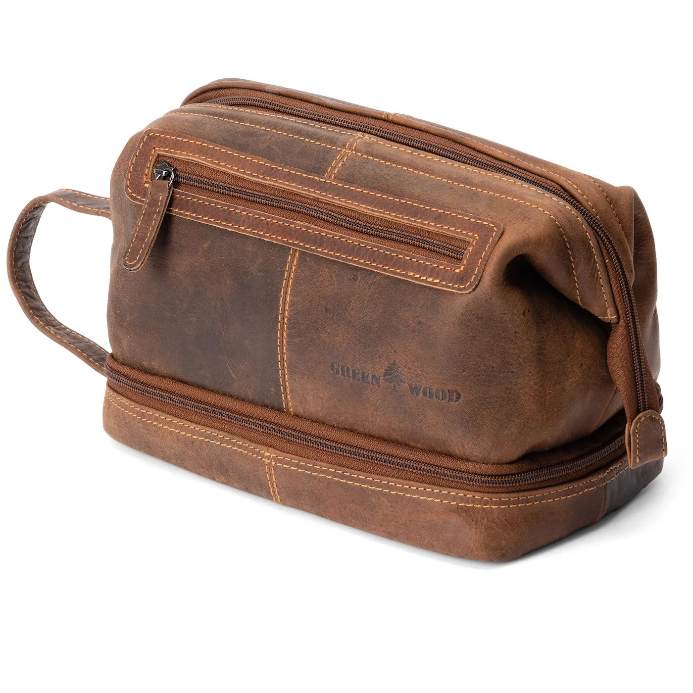 Leather Toilet Bag Napier - Sandel