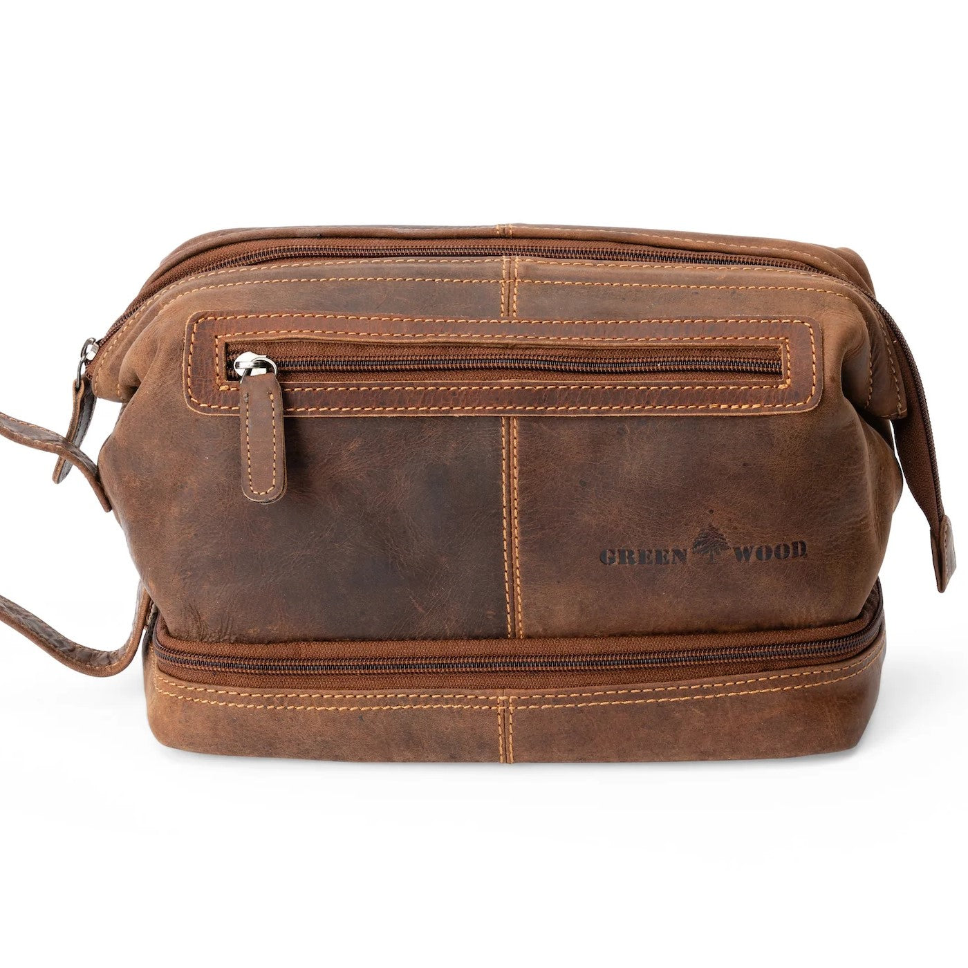 Leather Toilet Bag Napier - Sandel