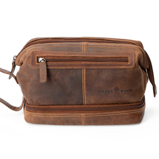Leather Toilet Bag Napier - Sandel