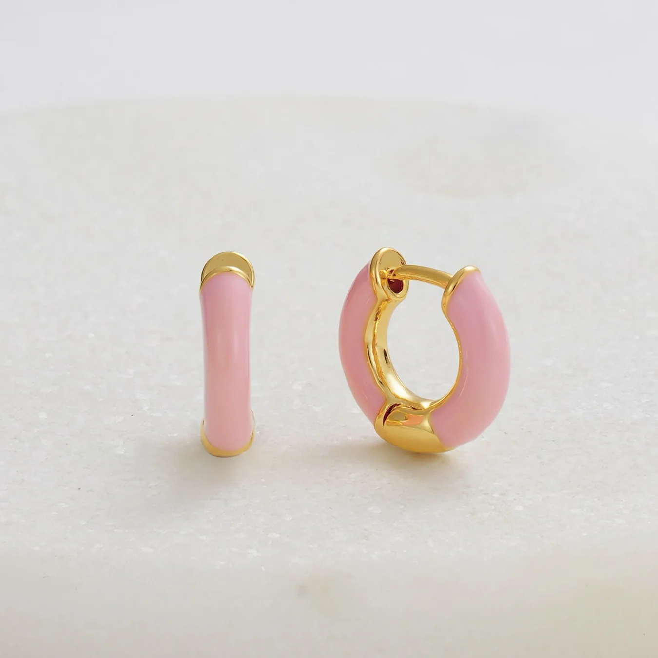Zafino Nova Huggie Earrings Pink