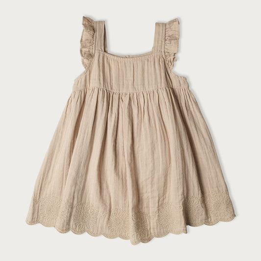 Babu Charlotte Muslin Sleeveless Dress Oat