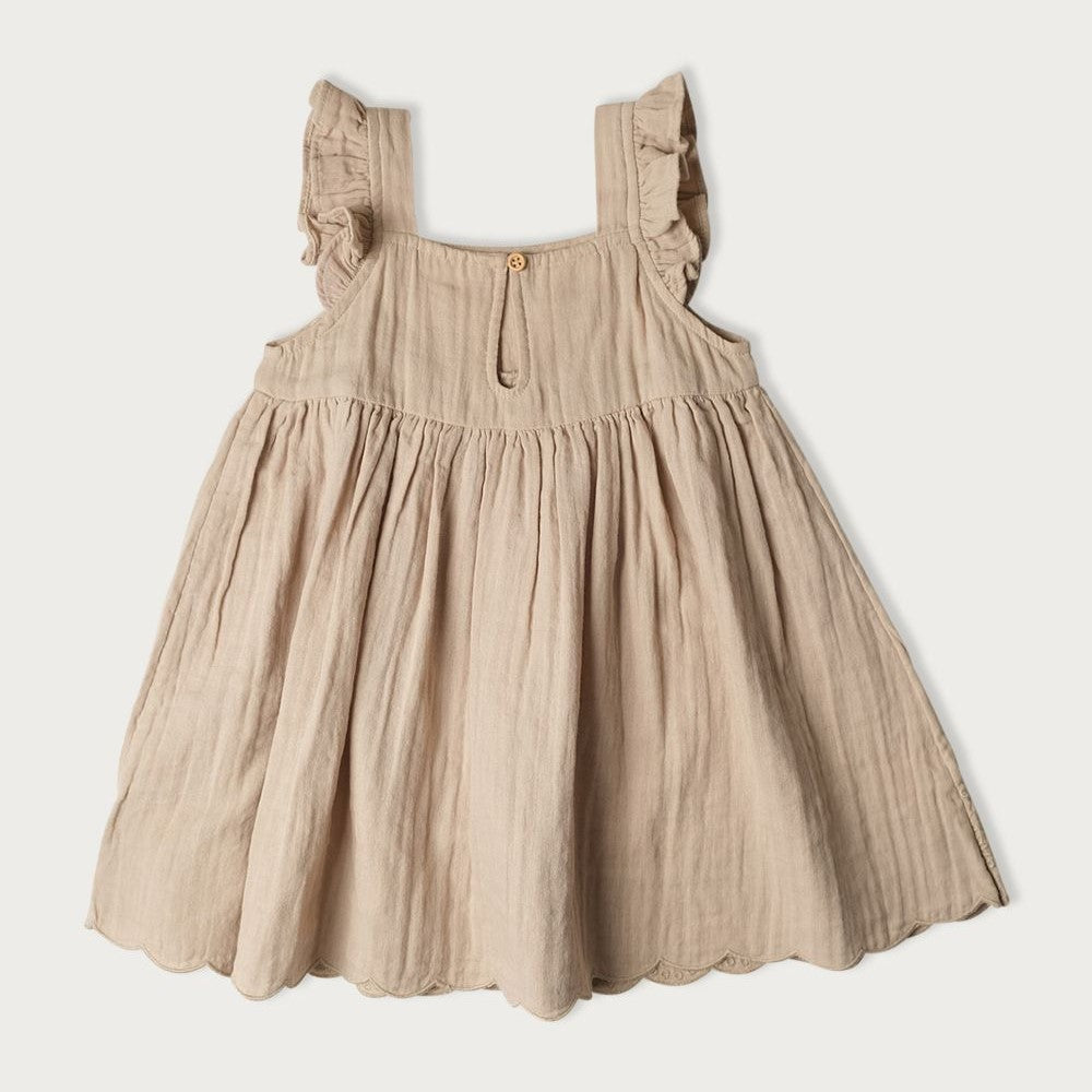 Babu Charlotte Muslin Sleeveless Dress Oat