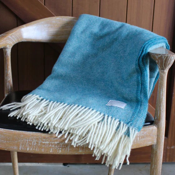 Lambswool Throw Ocean HB