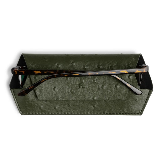 Fox & Leo Leather Glasses Case Olive