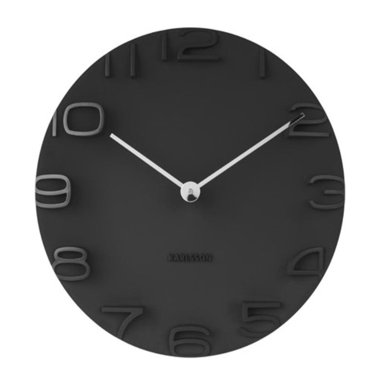 Karlsson on the edge clock - Black