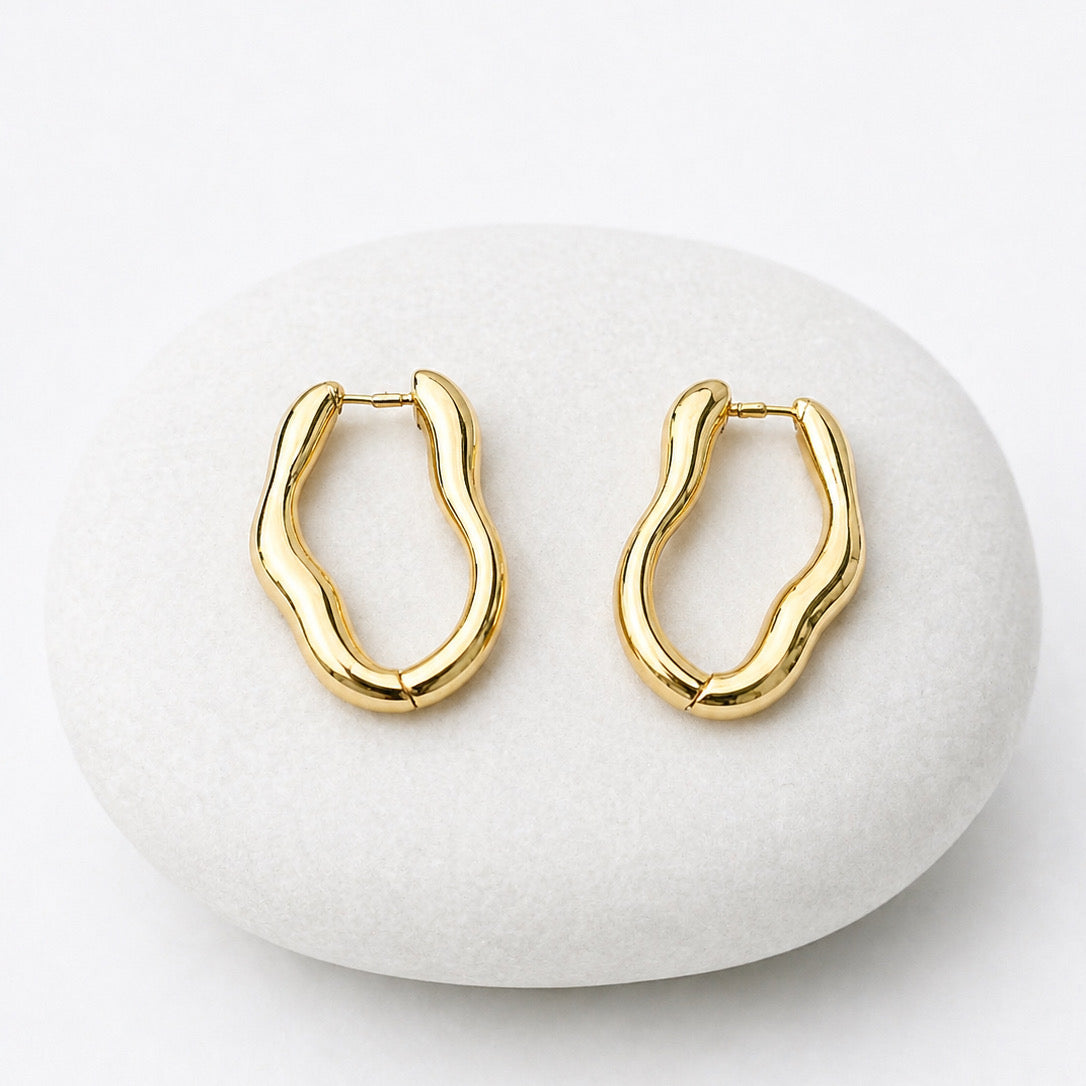 Gold hoop earrings 