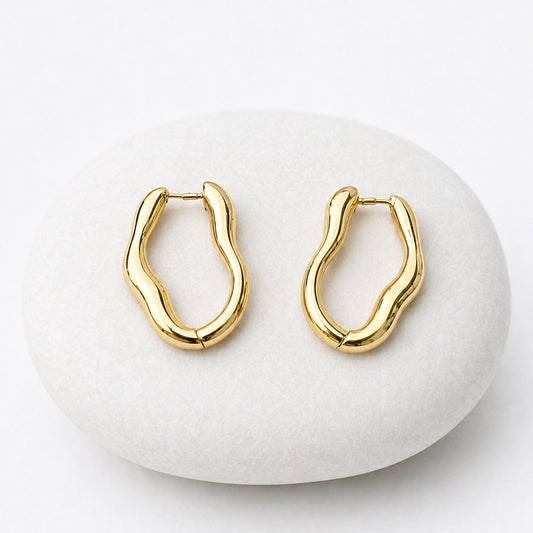 Gold hoop earrings 