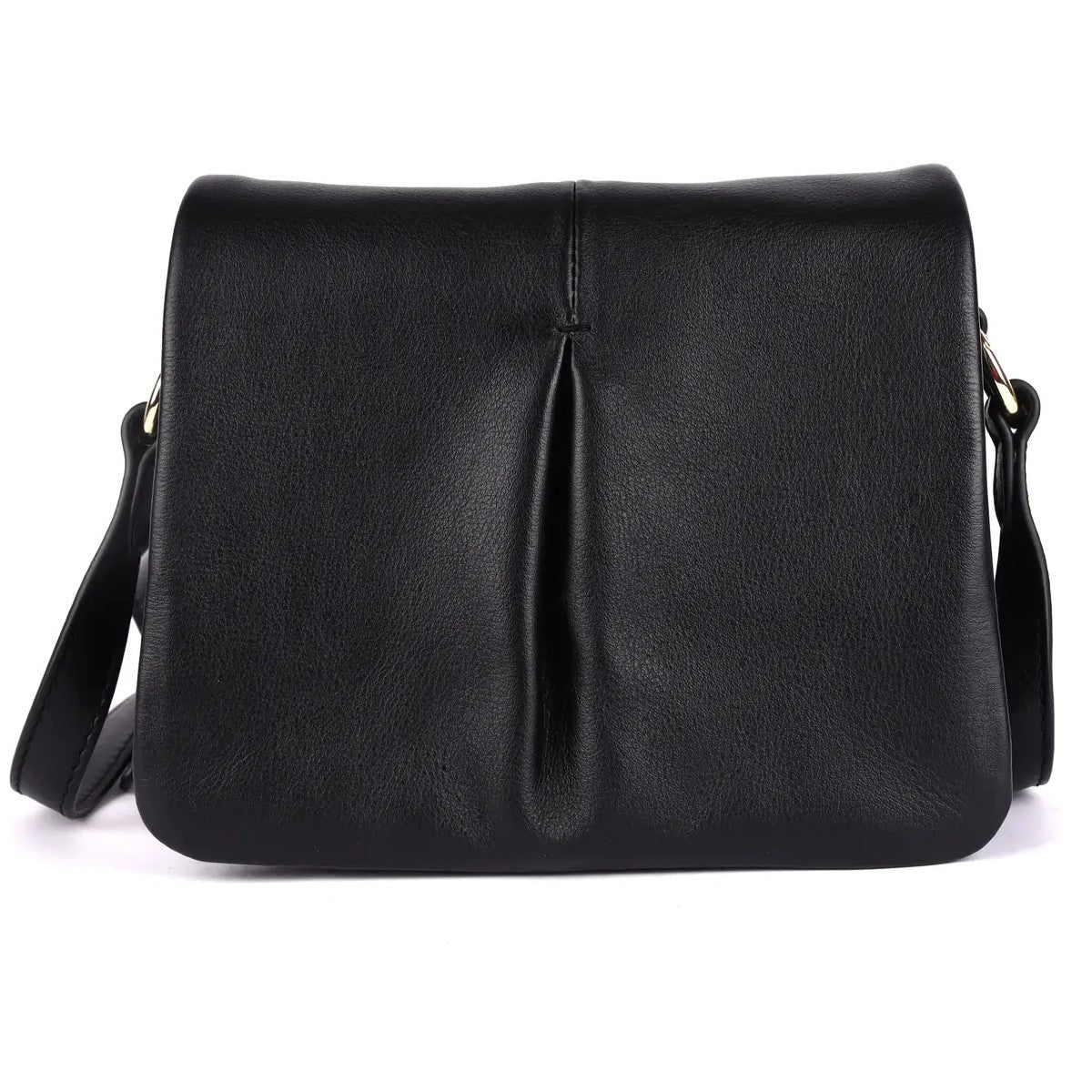 Black leather handbag 