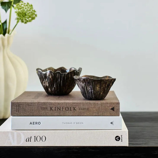 Two small bronze bowls