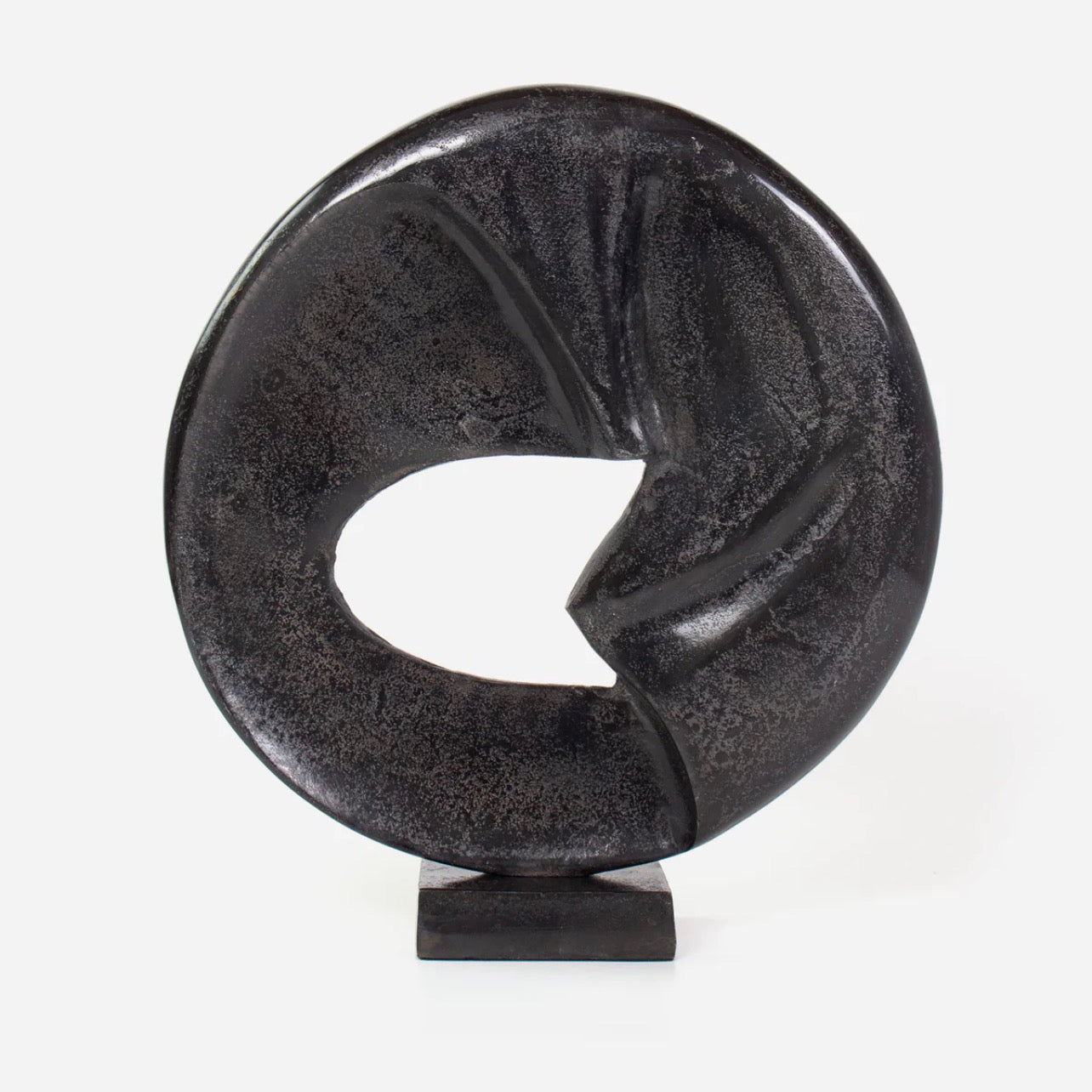 Black stone sculpture