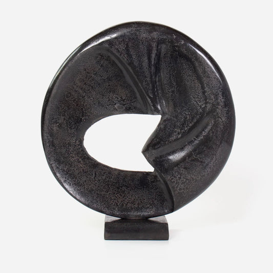 Black stone sculpture