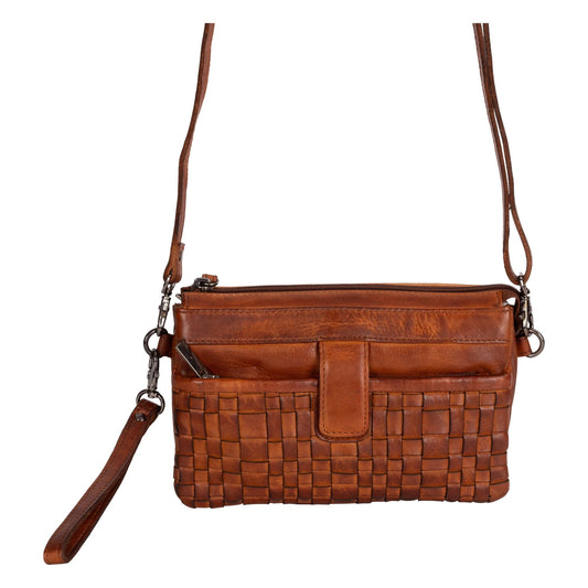 Leather Phone Bag Cognac
