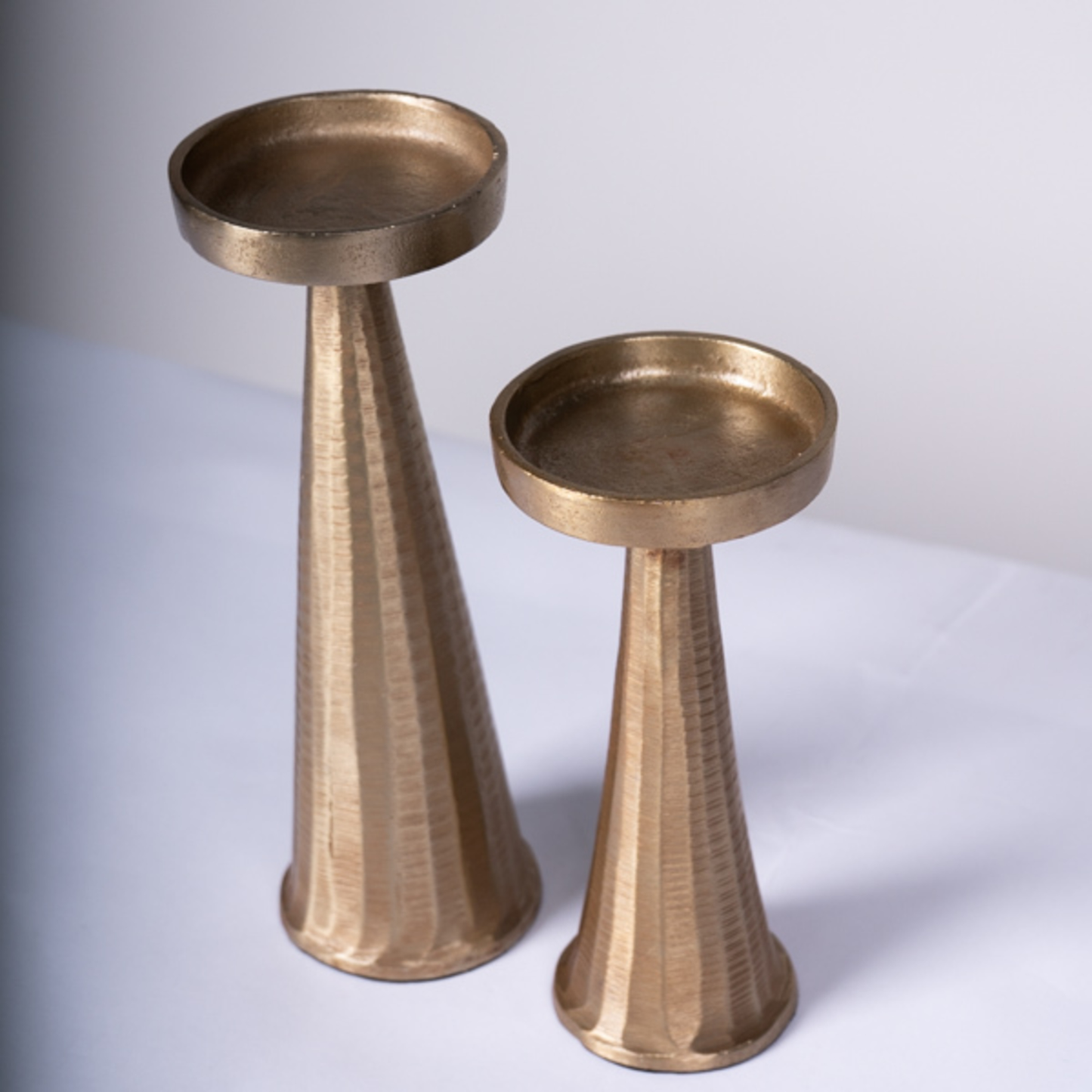 Pillar Candle Holder Large Gold