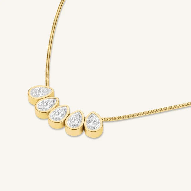 Rosefield Playful Crystals Necklace Gold