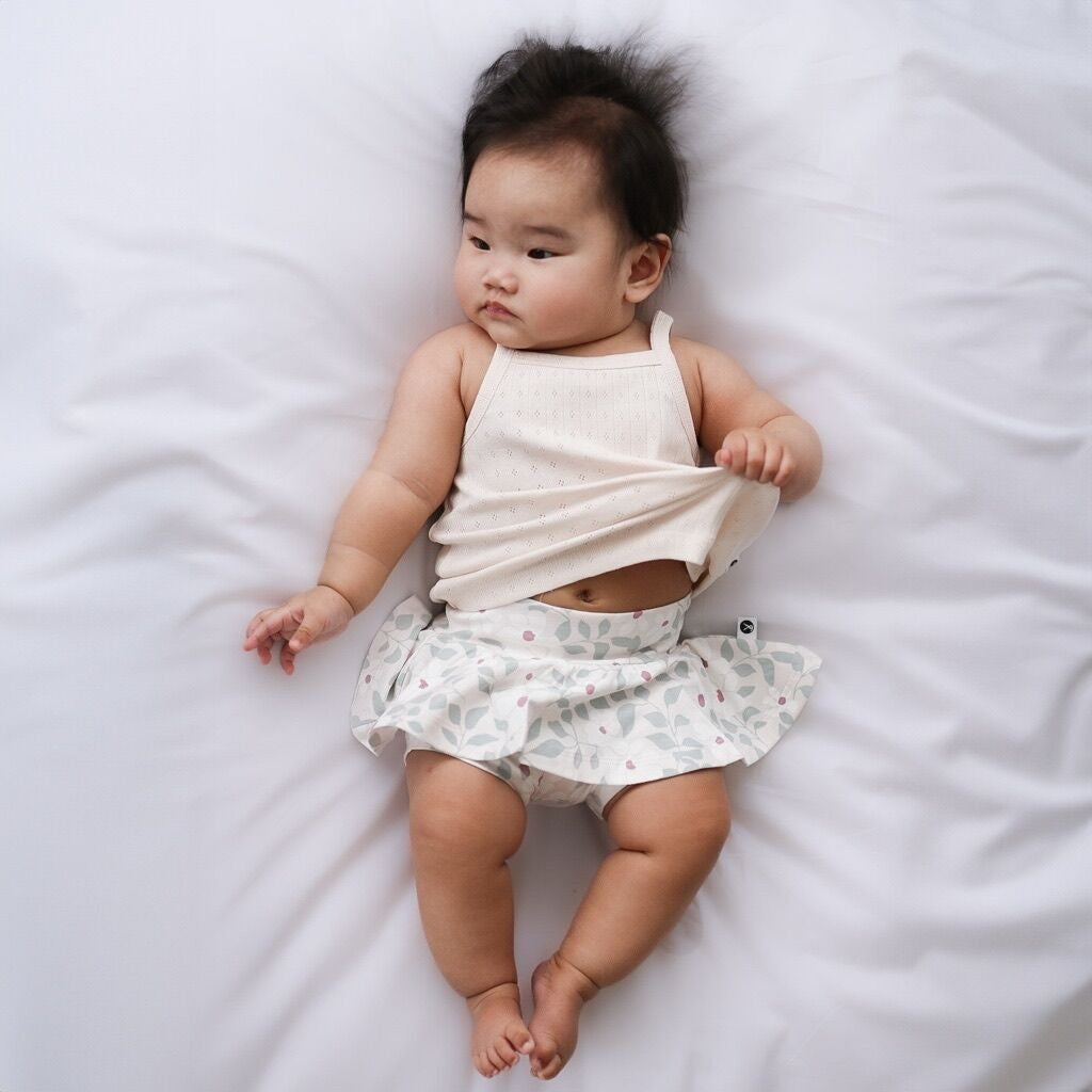  Almond Blush Pointelle Camisole Singlet 