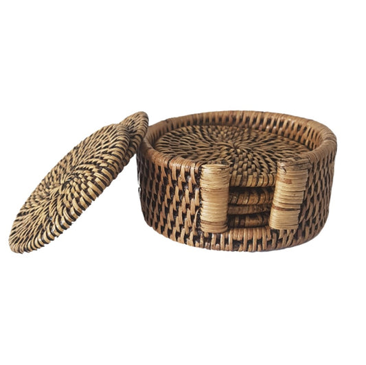 Rattan Coasters Set of 6