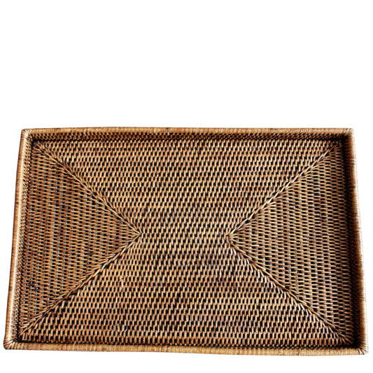 Rattan Tray Large Brown