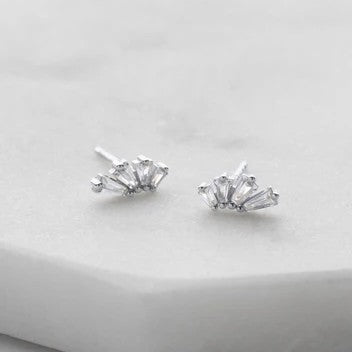 Pair of silver stud earrings 