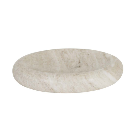 Rufus Indra Medium Shallow Bowl Oat Marble