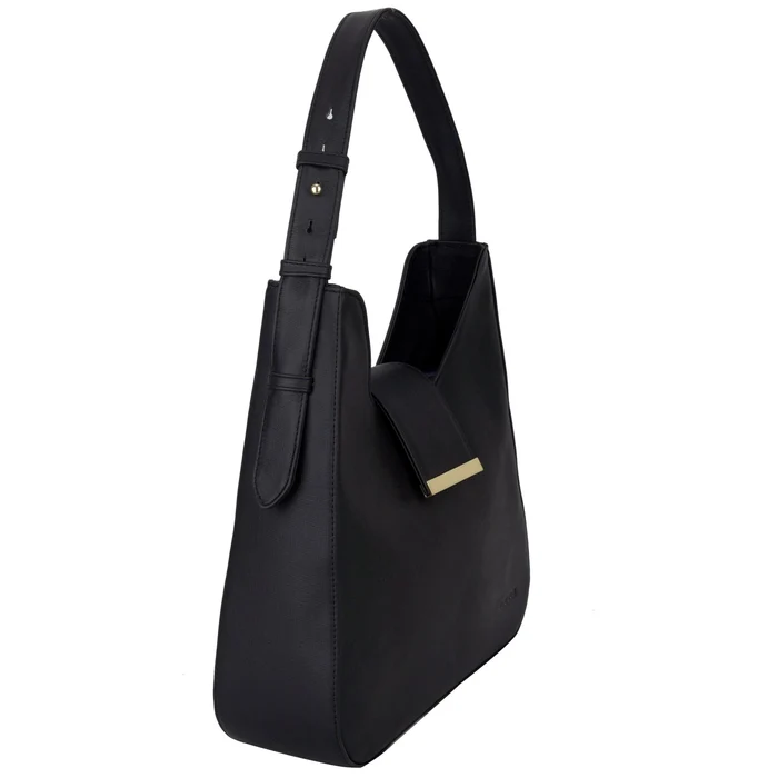 SYREN Shoulder Bag - Black Leather