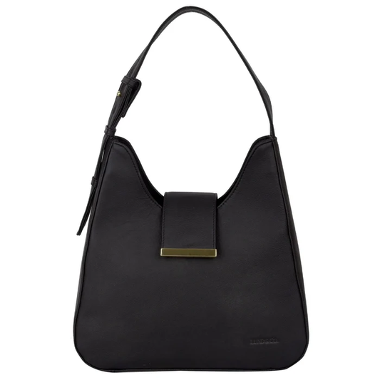 SYREN Shoulder Bag - Black Leather