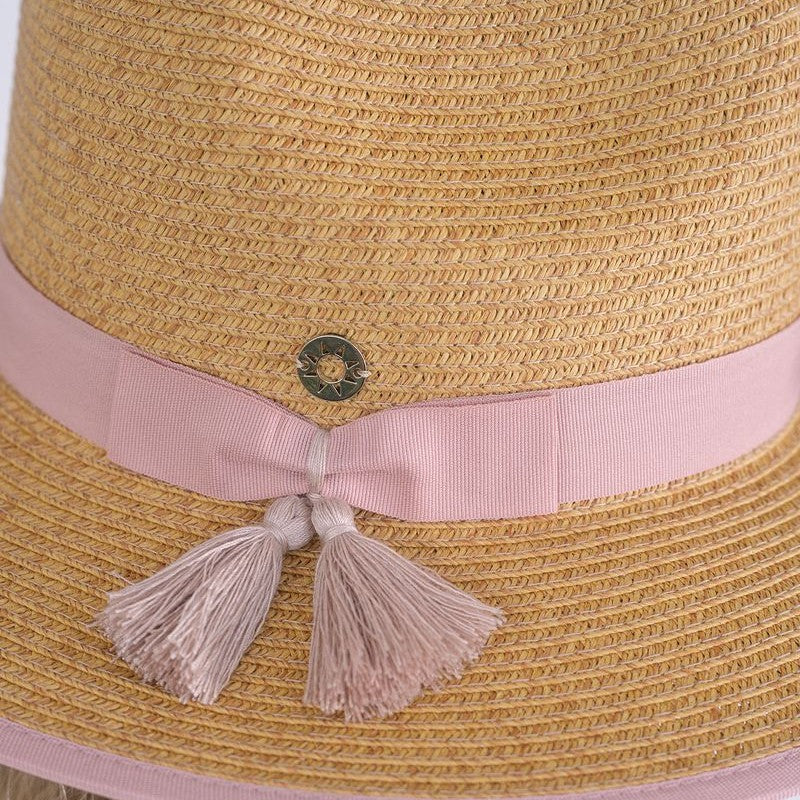Sabrina Panama Hat Pink Ribbon