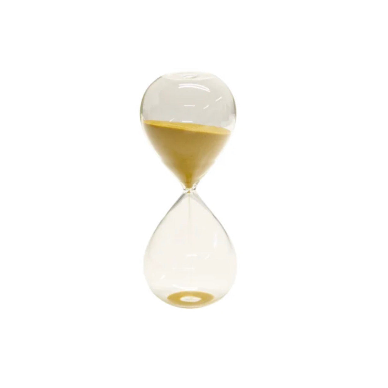 Glass hourglass with sand