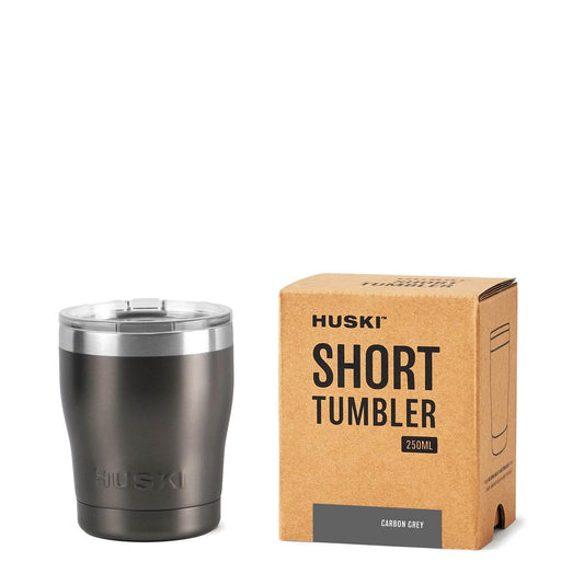 A black Huski Short Tumbler 2.0 