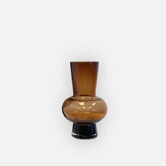 Brown glass vase