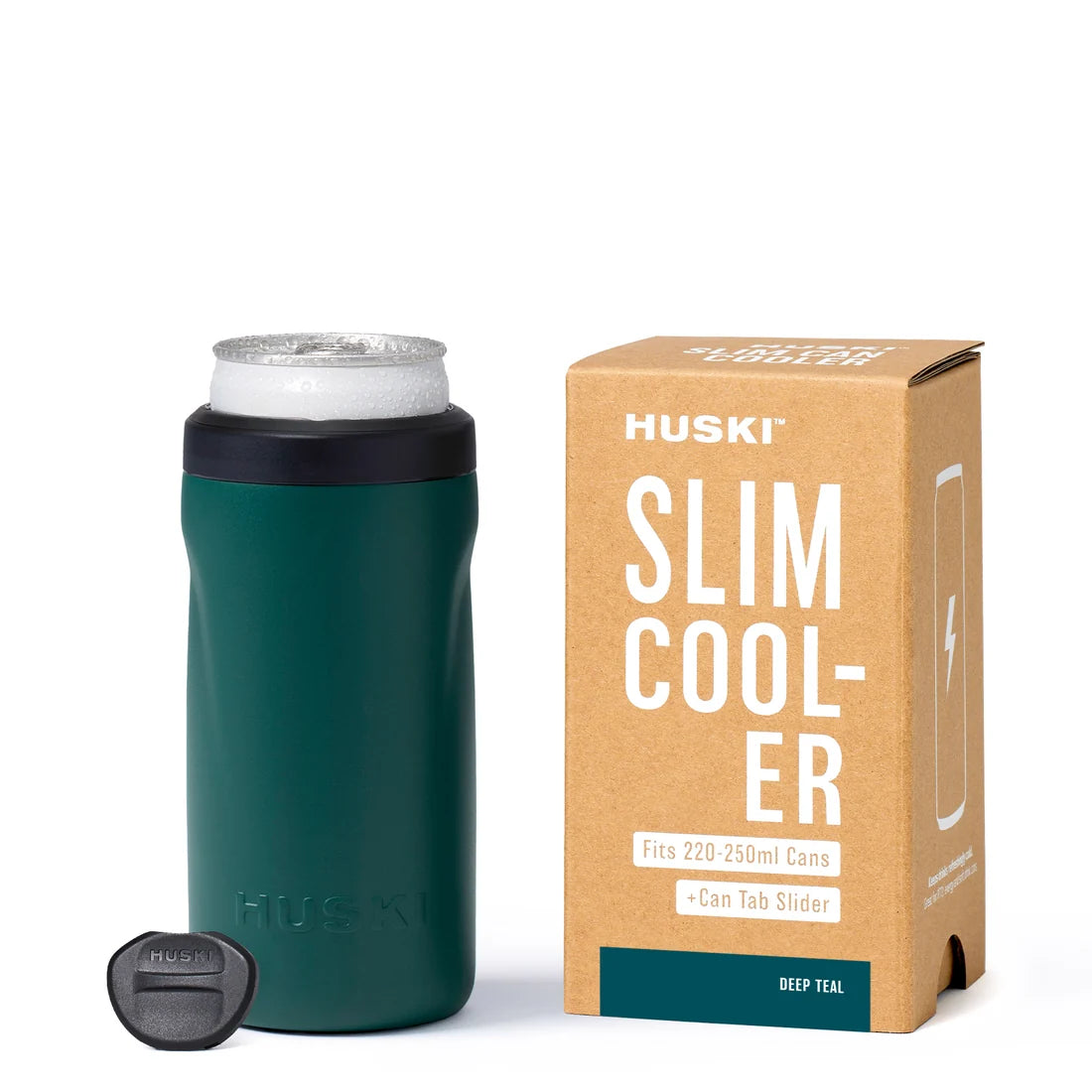 Huski Slim Can Cooler Deep Teal