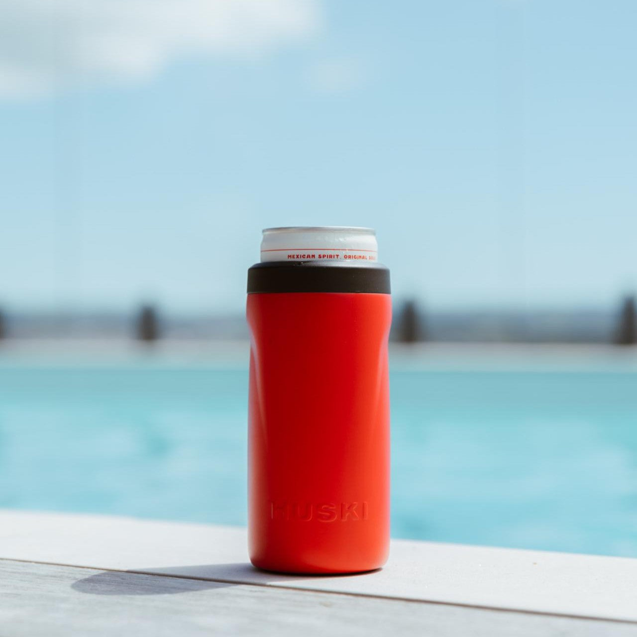 Huski Slim Can Cooler Red