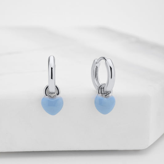 Zafino Sofia Hoop Earrings Blue/Silver