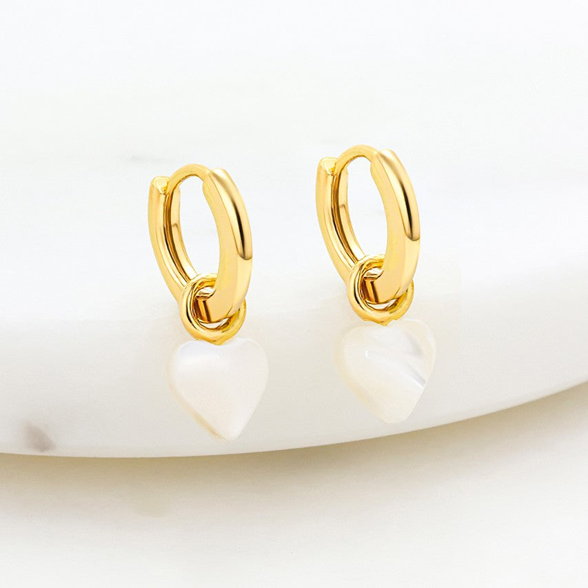 Zafino Sofia Hoop Earrings White