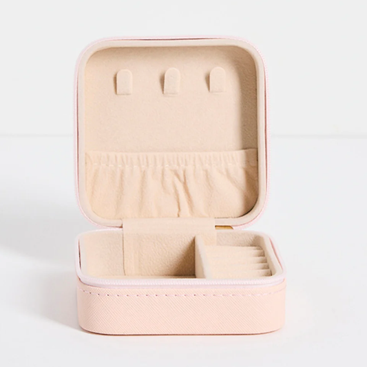 Square Pink Jewellery Travel Case