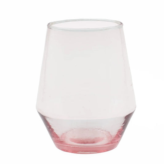 Stemless Wine Glass Rose Set 4