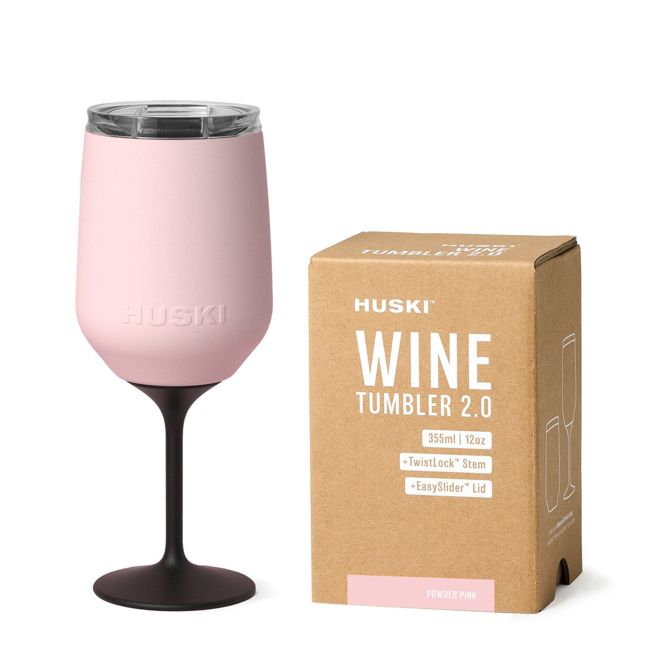 Huski Stemmed Wine Tumbler Pink