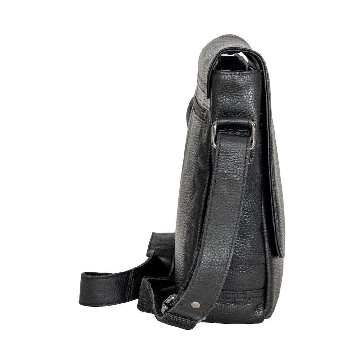 Leather Messenger Bag Steven Black