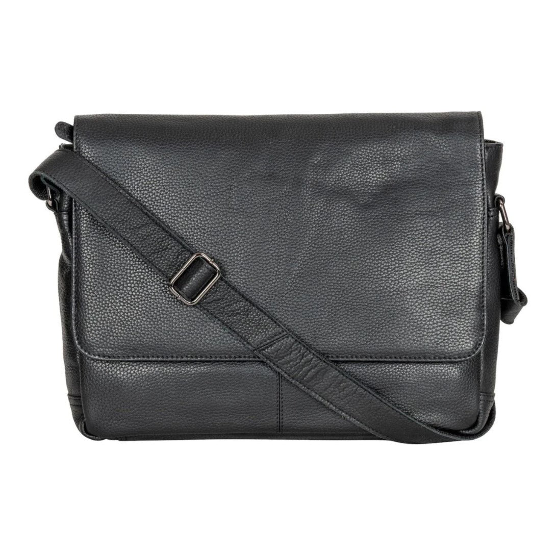 Leather Messenger Bag Steven Black