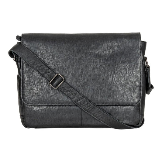 Leather Messenger Bag Steven Black
