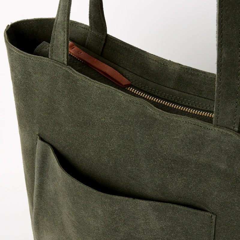 Juju Suede Tote - Olive