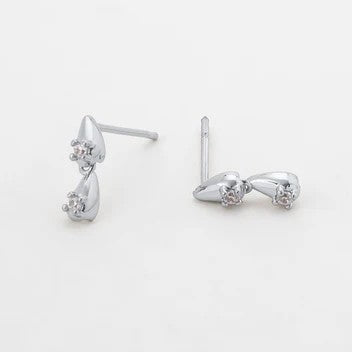 Zafino Tara Stud Earrings Silver