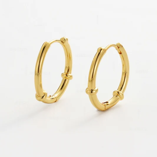 Gold hoop earrings