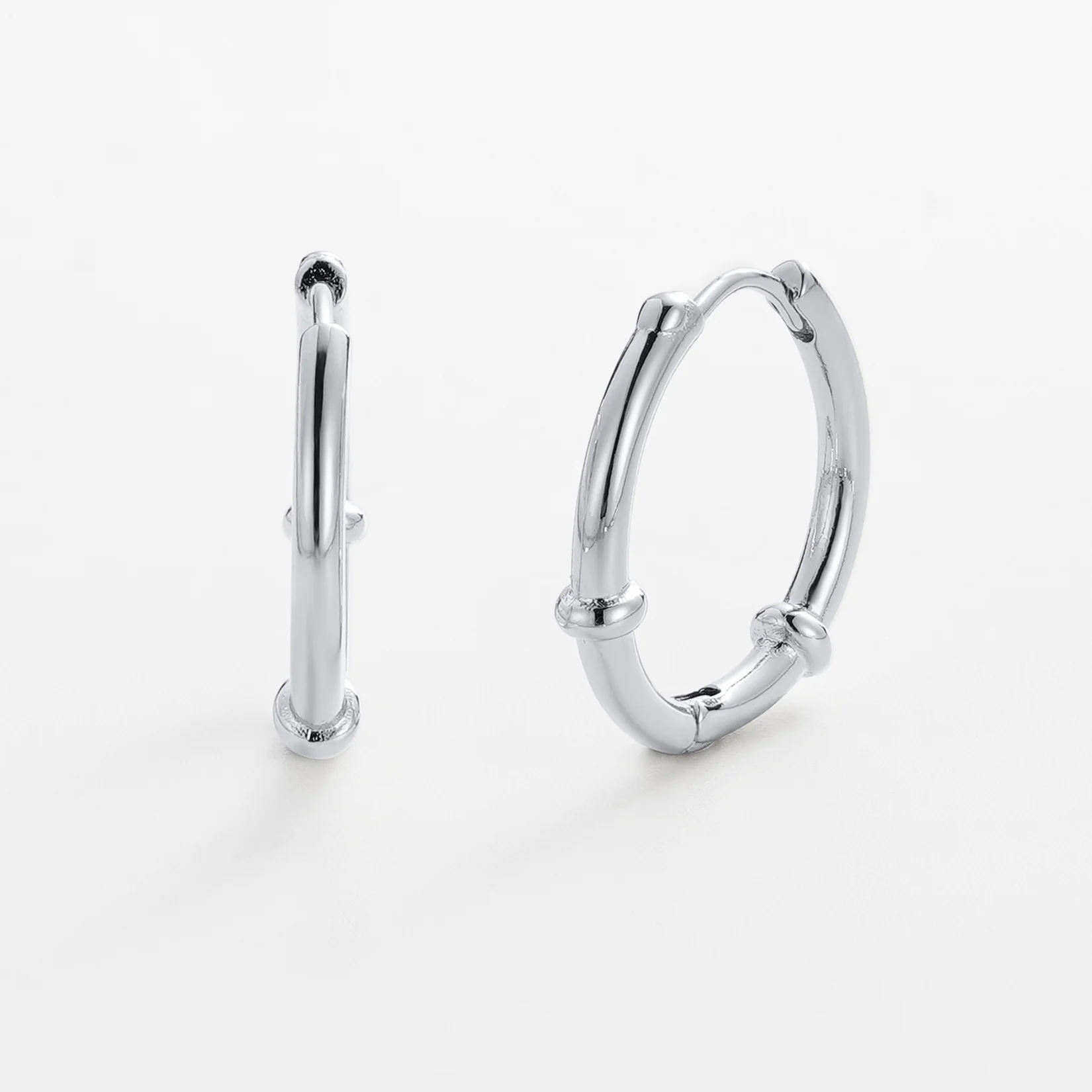 Silver hoop earrings