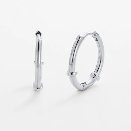 Silver hoop earrings