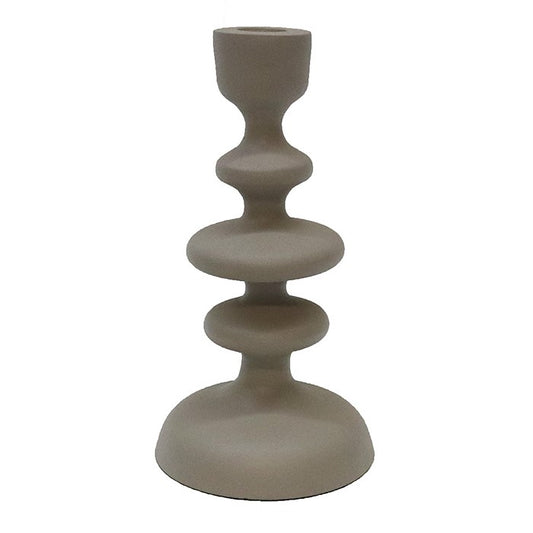 Candle Stick 20cm Textured Off White