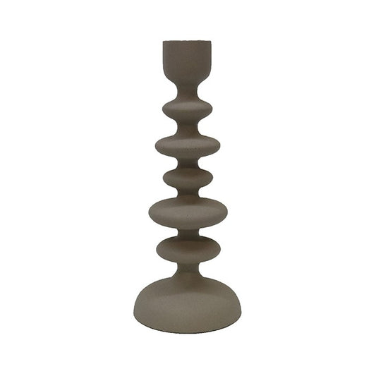 Candle Stick 26cm Textured White