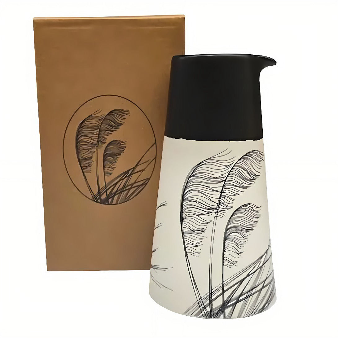 Black and white ceramic jug 