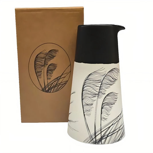 Black and white ceramic jug 